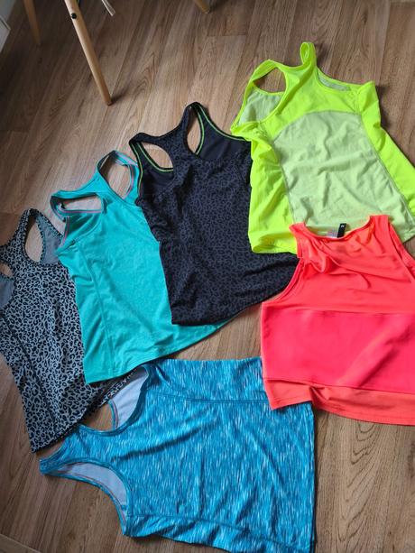 6 krát sportovní top h&m xs/s, 158/164, h&m,s
