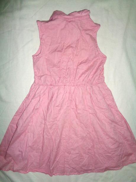 Krásné růžové vyšívané šaty, h&m,122