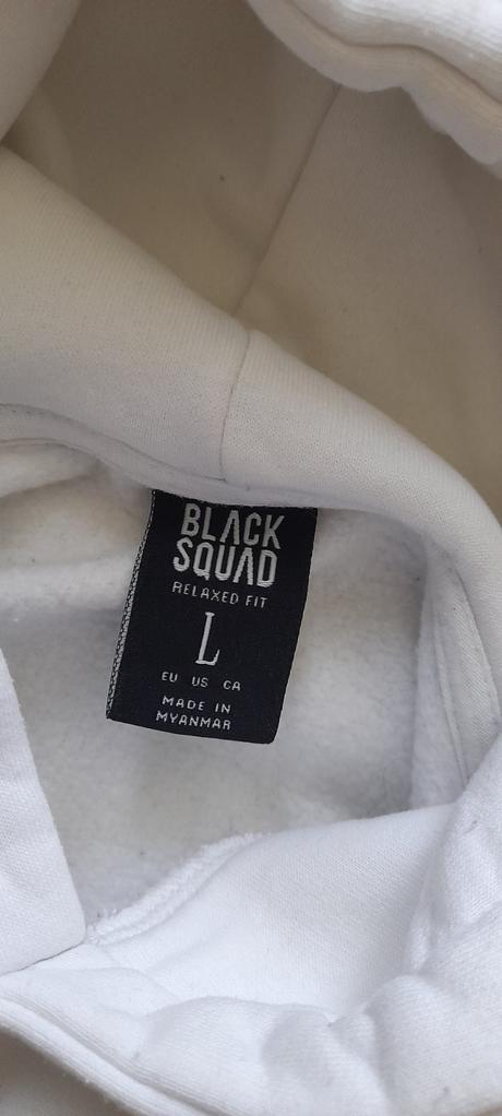 Black squad bílá mikina loyalty, new yorker,l