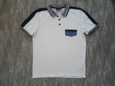 Bílé tričko triko s límečkem polo, coccodrillo,146