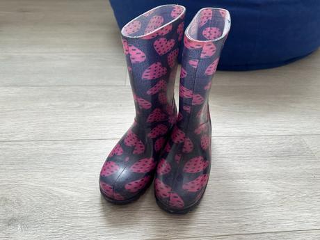 Dívčí fialovo-růžové holínky, vel. 30/31, 30