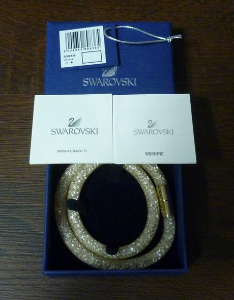 Béžový náramek s krystaly swarovski, swarovski