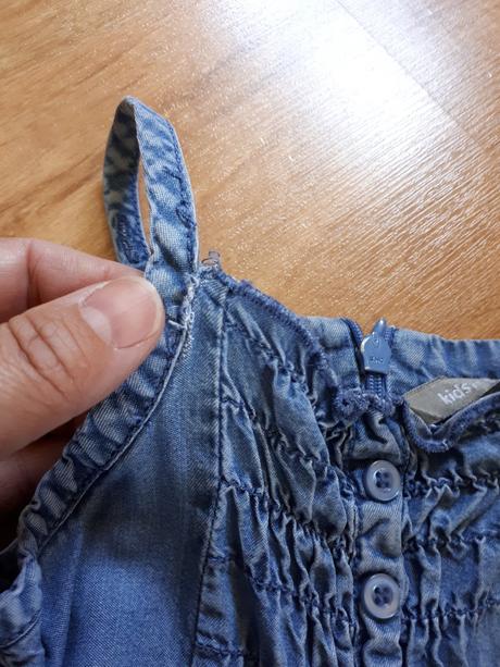 Lehoučké tenké džínové riflové kalhoty s laclem, lindex,86