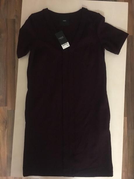 Nové bordo šaty pc 900 kč, vel s/m, next, next,s