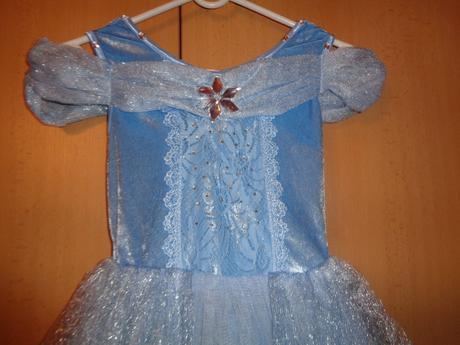 Karneval - modré šaty princezna - 11 -12 let,
