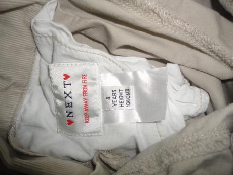 Kraťasy s laclem next, vel. 4 roky, next,104