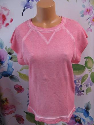 Dámské bavlněné pružné tričko, opraný vzhled, 42