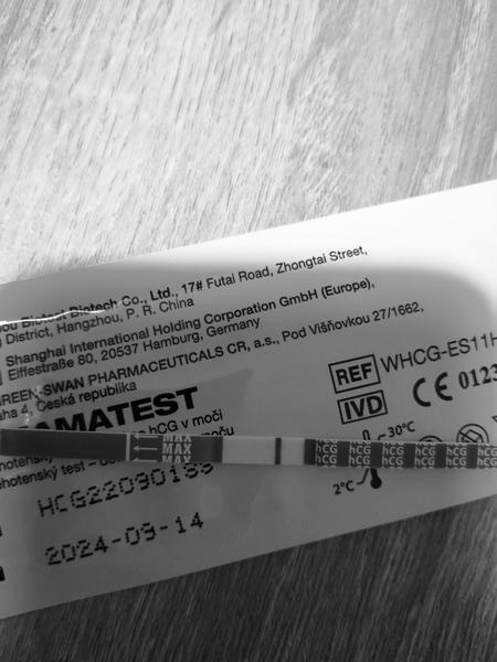 Zpoždění menstruace. Jsou dvě čárky na testu viditelné?