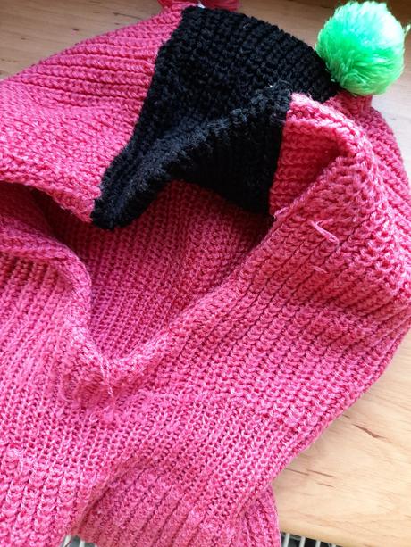 Růžová pletená příjemná neštípavá kukla,čepice, 116