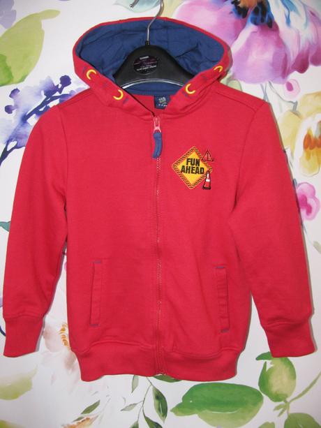 Bavlněná červená mikina s kapucí, kiki&koko,116