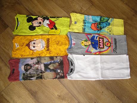 Sada triček kr.rukáv, vel.116, 116