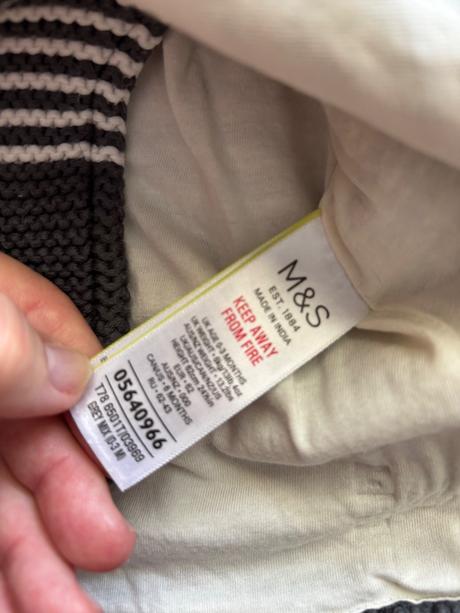 Krásný svetřík podšitý - v.0/3 mes., marks & spencer,62