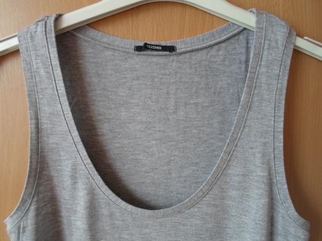 Šedé tričko tílko top, tezenis,s