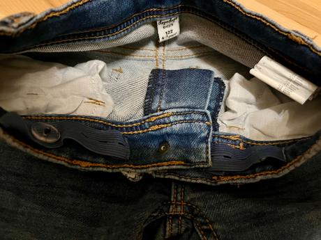 Dětské riflové kraťasy s regulací vel.122, dopodopo,122