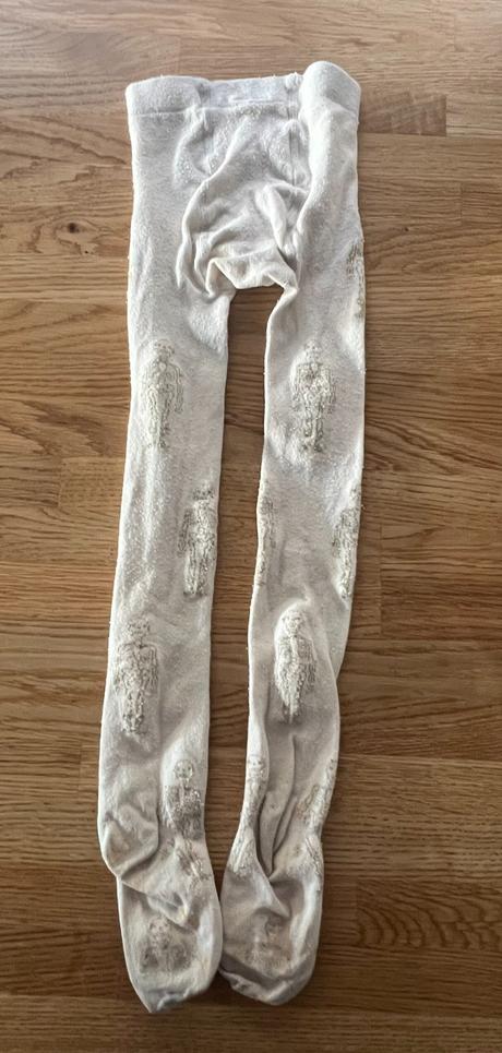 Punčocháče s kostlivcema h&m vel. 110/116, h&m,110