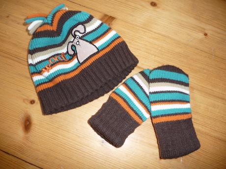 Zimní čepička s rukavičkami, mini mode,68