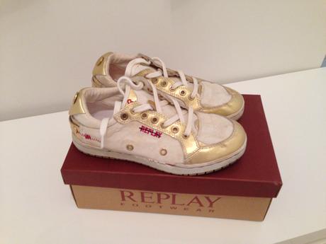 Rifle mango, vel.36 a botky replay bílozlaté 36, 36