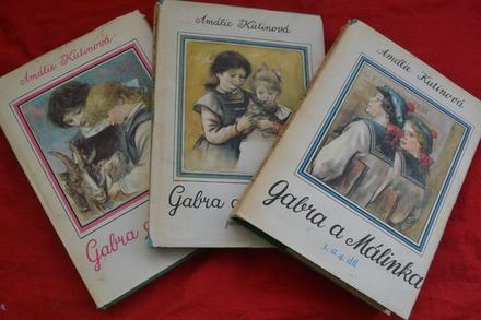 3x knihy gabra a málinka, retro r.1970, 