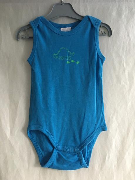 Vel. 80 tyrkysové bodýčko s dinosaurem, 80