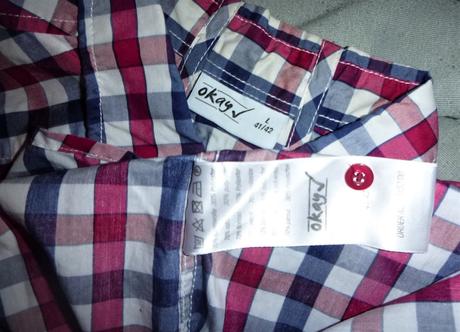 Košile kostkovaná - vel.l-max.xl, okay,l