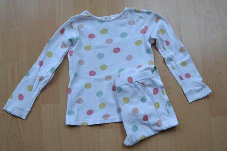Bavlněné pyžamo s puntíky, h&m,122