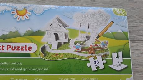 3d puzzle k postavení a domalování,