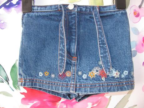 Džínová sukně s kraťasy-2 v jednom, laura ashley,92