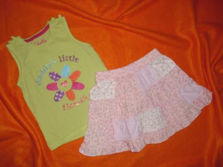 Nádherné tílko se sukýnkou, mini mode,80