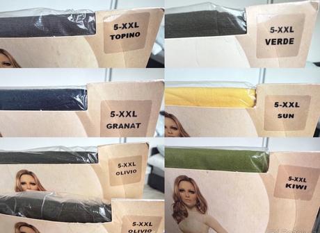 Dámské barevné punčocháče 40d vel. 5xxl, xxl