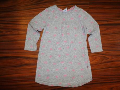 Šedé bavlněné šaty s růžovými koníky, 104