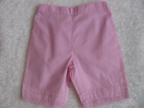 Plátěné růžové kraťasy s krajkou, adams,80