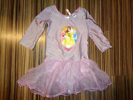 Fialkový dresíkové šaty s princeznami 110/116, h&m,110