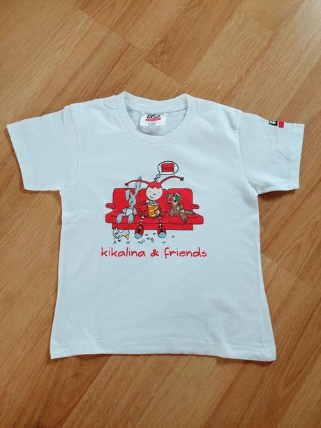 Tričko triko kika bílé-obrázek, vel. 122, 122