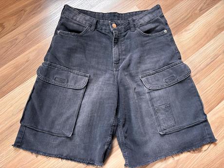 Riflové kraťasy, h&m,s