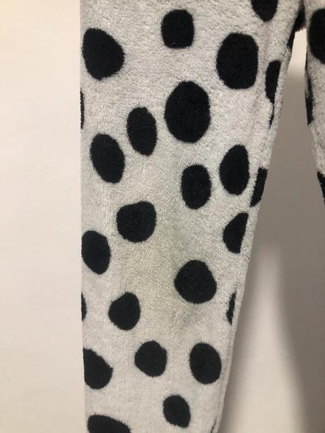 Plyšové tepláky s puntíky, 128