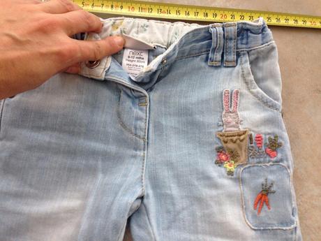 Unisex džíny next 9-12 měs, 80 cm, zajíček s mrkví, next,80
