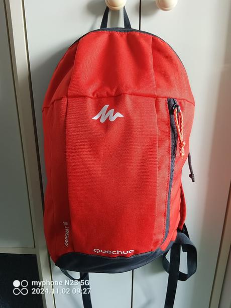 Batoh "decathlon-quechua" oranžovo-šedá, 