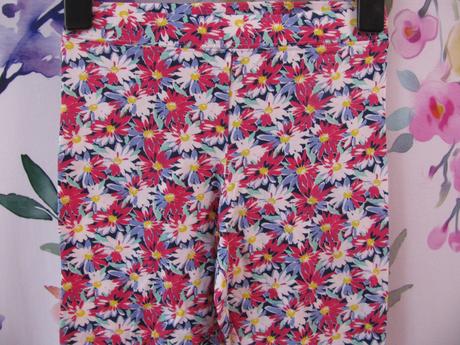 French toast bavl.elastické legíny s kvítky, 128