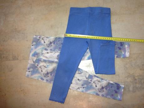 2 legíny next jednorožec modrá krajka 3-4r, 104 cm, next,104