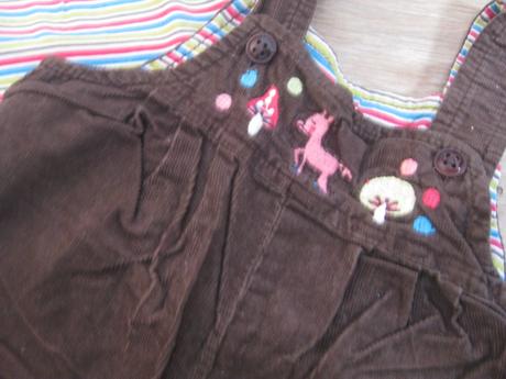 Souprava - manžestrové kalhoty podšité, triko, topolino,80