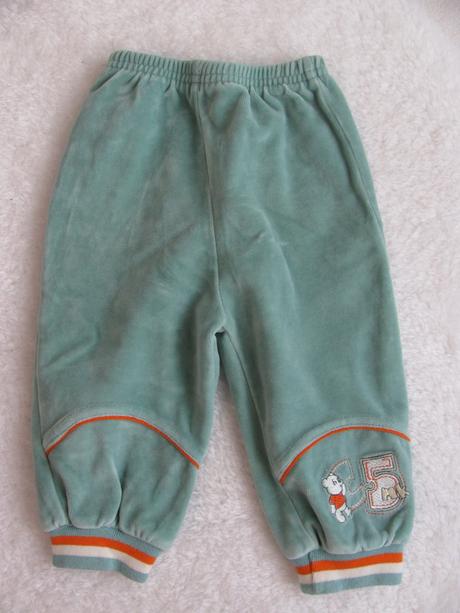 Krásná mátová velurová tepláková souprava s kapucí, 80