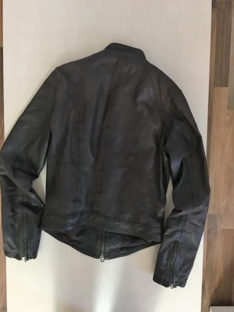 Pravá kůže hnědá bunda, vel s, oui set, s