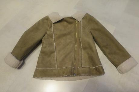 Velurová bundička s kožíškem, h&m,110