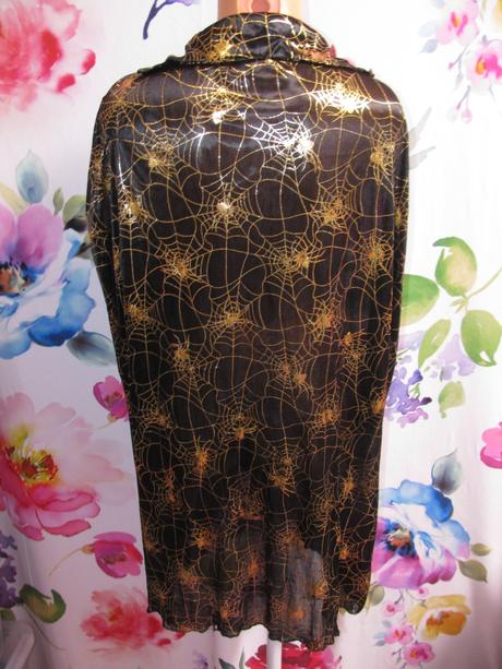 Kostým - kouzelnický zlato černý plášť,