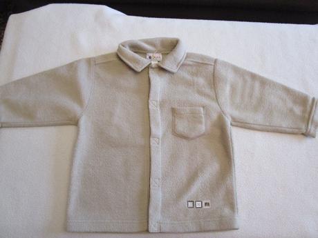 Pěkná sv. hnědá flaušová mikina, vel. 86, 86