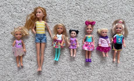 Panenky barbie děti, chelsea, miminko mattel, 