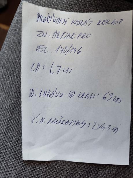 Prošívaný kabát alpine pro,vel.140/146, alpine pro,146