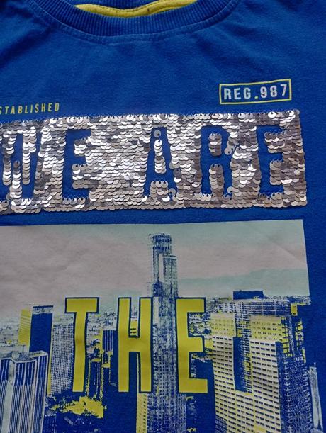 Tričko s přetíracími flitry yfk, 7-8 let, 128