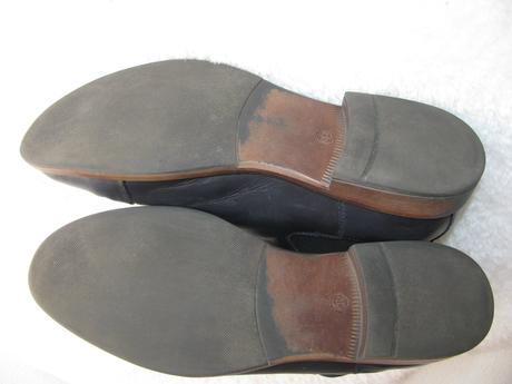 Kožené tmavě modré kotníkové boty typu chelsea, baťa,38