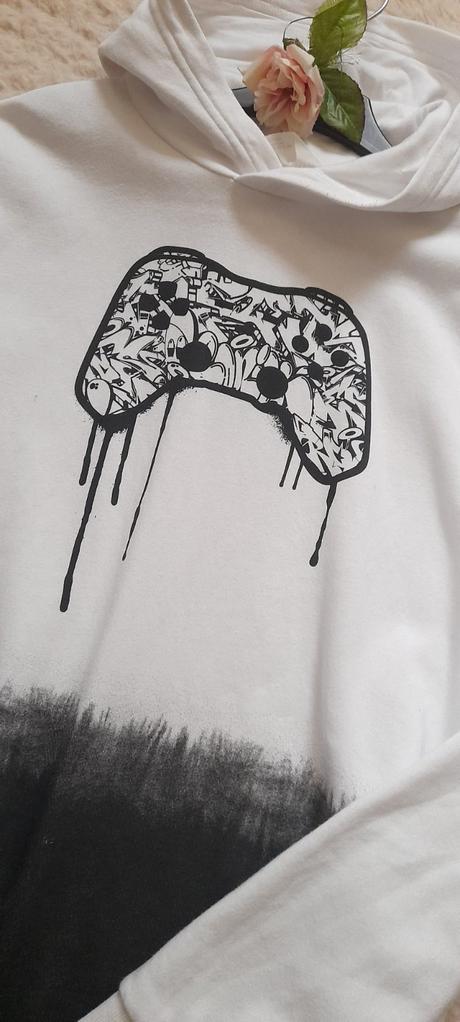 Juniorská mikina s potiskem playstation, h&m,164